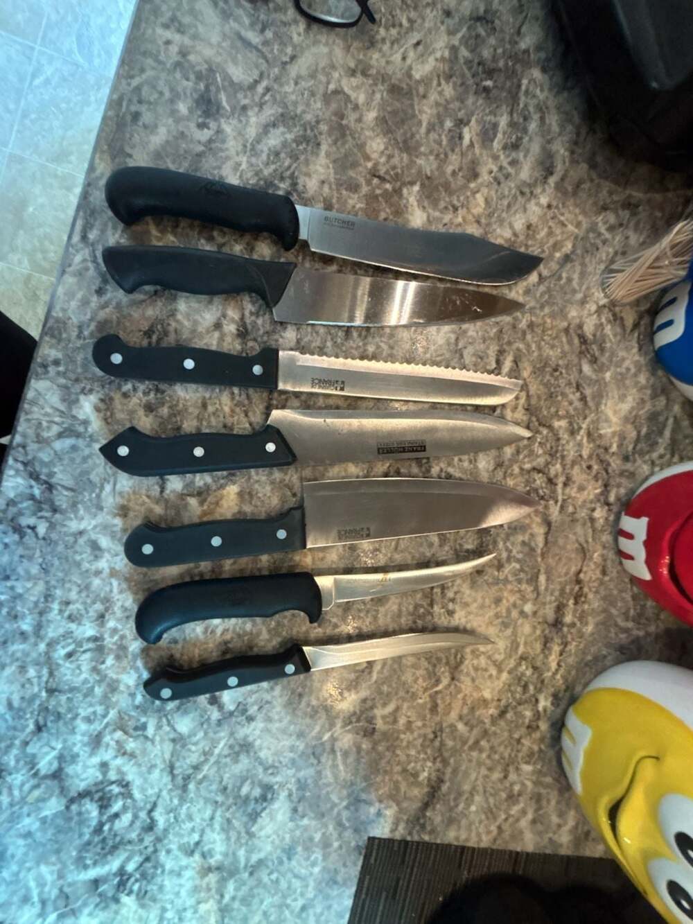 Mixed lot Stainless Steel Kitchen Knife Set of 7